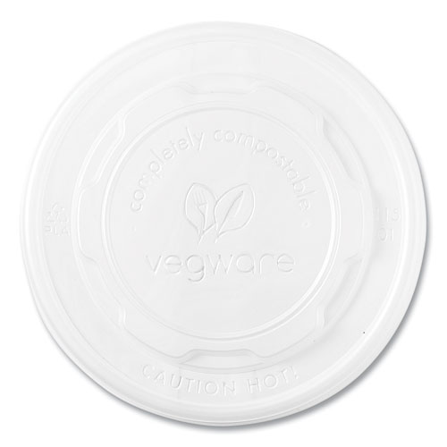 Picture of 115-Series Flat Hot Lids, For Use With 115-Series Soup Containers, White, Plastic, 500/Carton