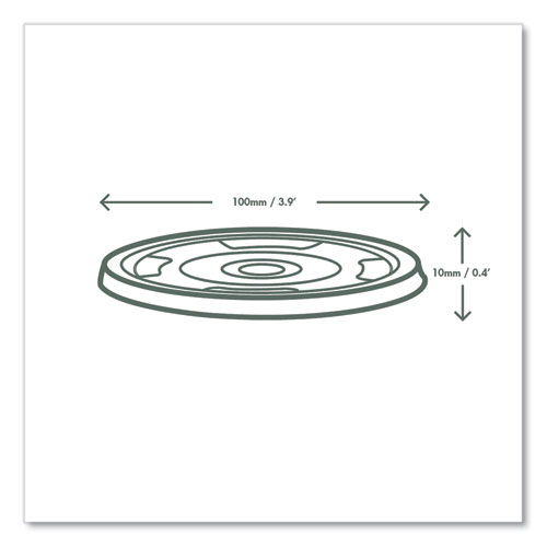 Picture of 96 Series Cold Cup Lids, Compostable, Fits 96-Series Cups,1,000/Carton