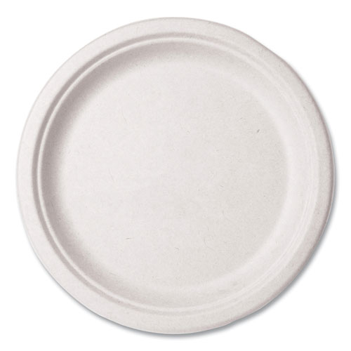 Picture of Molded Fiber Tableware, Plate, 10" Diameter, White, 500/Carton