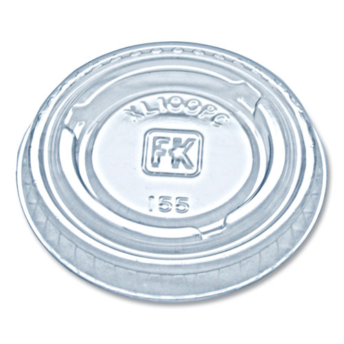 Picture of Portion Cup Lids, Fits 0.75 oz to 1 oz Portion Cups, Clear, 2,500/Carton