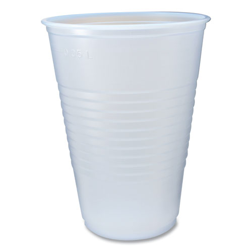 Picture of RK Ribbed Cold Drink Cups, 14 oz, Clear, 50/Sleeve, 20 Sleeves/Carton