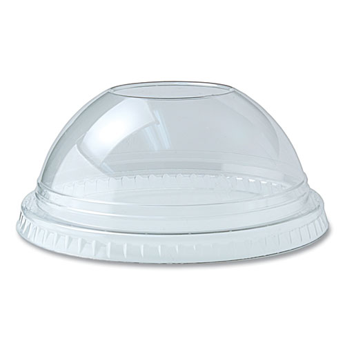 Picture of Kal-Clear/Nexclear Drink Cup Lids, Dome Lid with 1" Hole, Fits 12 to 20 oz Cold Cups, Clear, 1,000/Carton