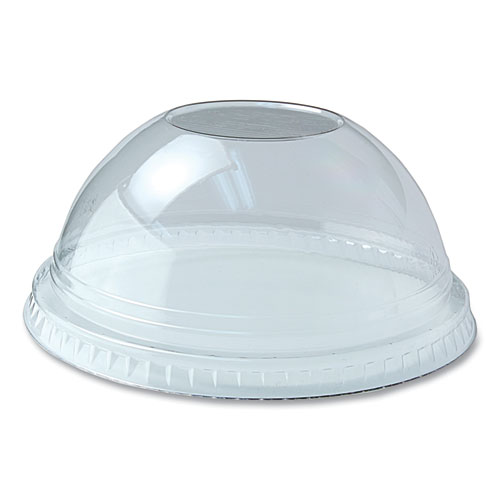 Picture of Kal-Clear/Nexclear Drink Cup Lids, Dome Lid with 1" Hole, Fits 5 oz to 24 oz Cups, Clear, 1,000/Carton