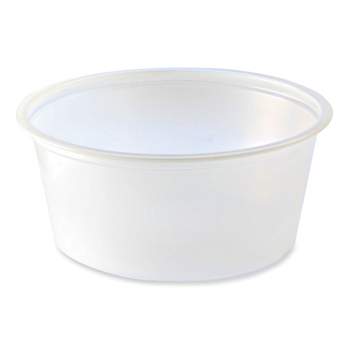 Picture of Portion Cups, 3.25 oz, Translucent, 125/Sleeve, 20 Sleeve/Carton