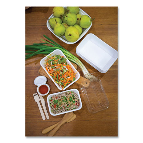 Picture of WorldView Renewable Molded Fiber Containers, 16 oz, 4.7 x 7 x 1.5, White, 400/Carton