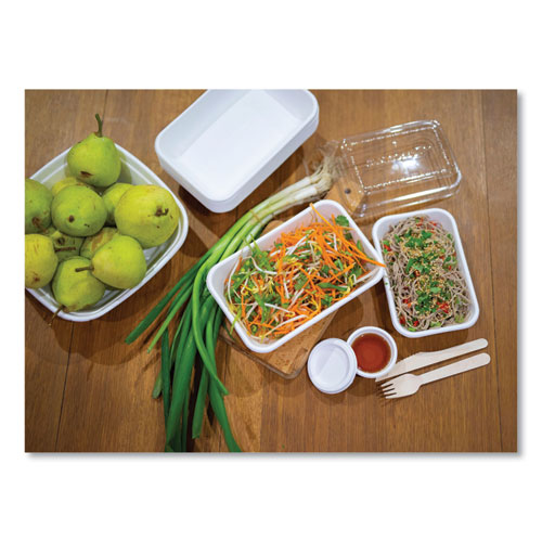 Picture of WorldView 100% Recycled Content Lid, 7.5 x 5 x 1.6, Clear, Plastic, 400/Carton