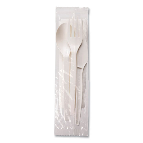 EcoSense+Renewable+PSM+Wrapped+Cutlery+Kit%2C+White%2C+250%2FCarton