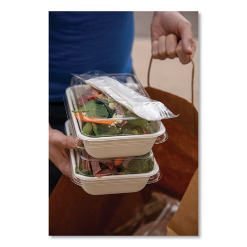 Picture of WorldView 100% Recycled Content Lid, 7.5 x 5 x 1.6, Clear, Plastic, 400/Carton