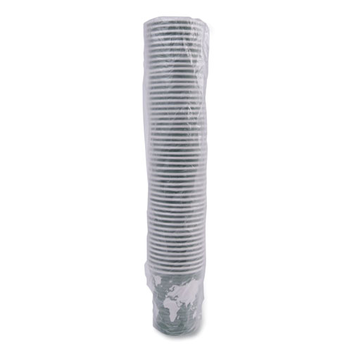 Picture of World Art Renewable and Compostable Hot Cups, 12 oz, Gray, 50/Pack, 20 Packs/Carton