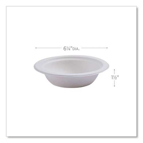 Picture of Vanguard Renewable and Compostable Sugarcane Bowls, 12 oz, White, 1,000/Carton