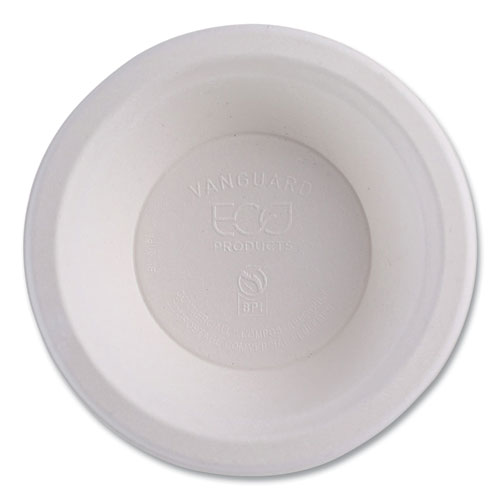 Picture of Vanguard Renewable and Compostable Sugarcane Bowls, 12 oz, White, 1,000/Carton