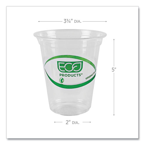 Picture of GreenStripe Renewable and Compostable Cold Cups Convenience Pack, Clear, 16 oz, 50/Pack