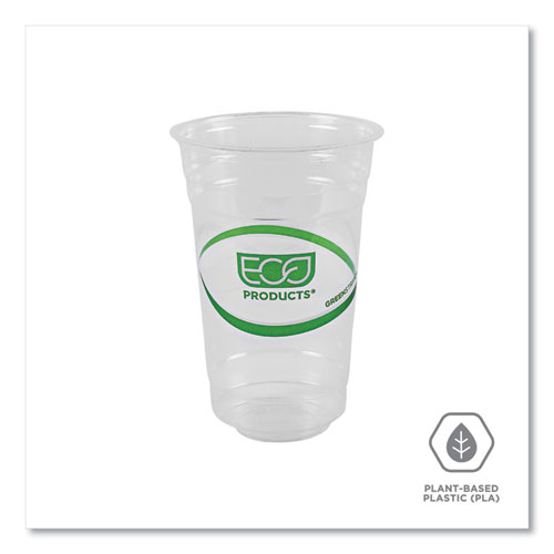 Picture of GreenStripe Renewable and Compostable Cold Cups, 20 oz, Clear, 50/Pack, 20 Packs/Carton