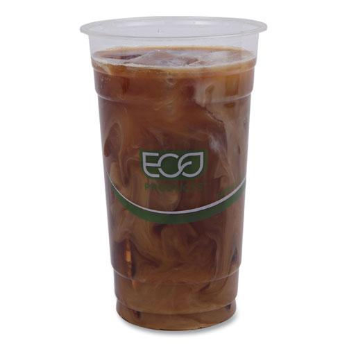 Picture of GreenStripe Renewable and Compostable PLA Cold Cups, 24 oz, Clear, 50/Pack, 20 Packs/Carton