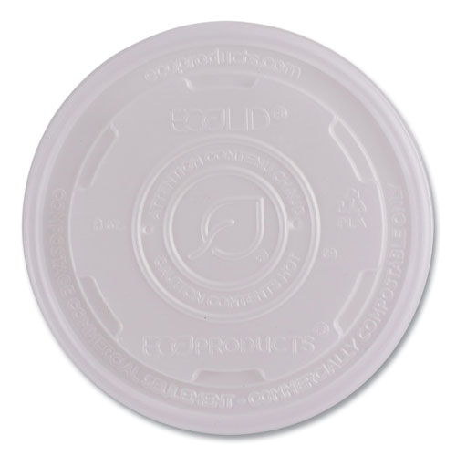 Picture of World Art PLA-Laminated Soup Container Lids, Fits 8 oz Sizes, Translucent, Plastic, 50/Pack, 20 Packs/Carton