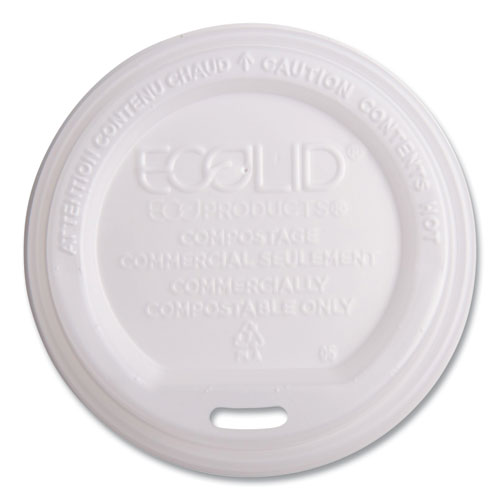 Ecolid+Renewable%2Fcompostable+Hot+Cup+Lid%2C+Pla%2C+Fits+10+Oz+To+20+Oz+Hot+Cups%2C+50%2Fpack%2C+16+Packs%2Fcarton