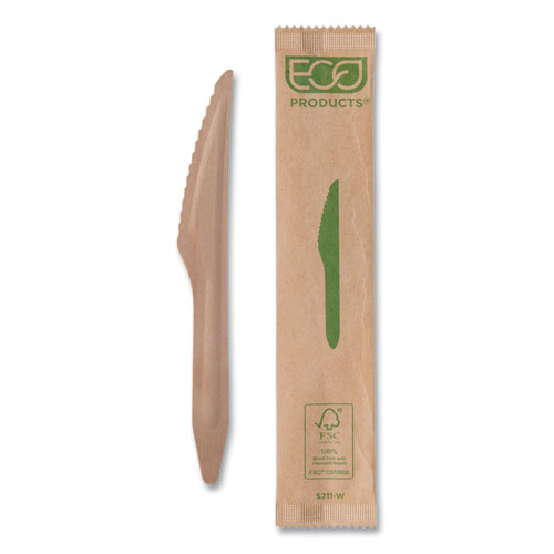 Picture of Wood Cutlery, Knife, Natural, 500/Carton