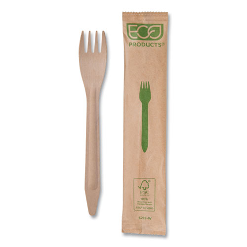 Picture of Wood Cutlery, Fork, Natural, 500/Carton