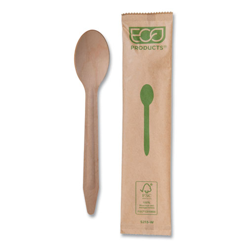 Picture of Wood Cutlery, Spoon, Natural, 500/Carton