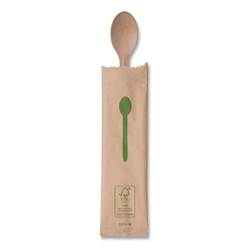 Picture of Wood Cutlery, Spoon, Natural, 500/Carton