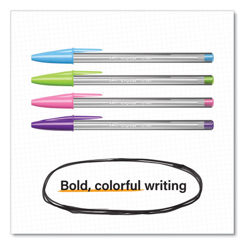 Picture of Cristal Xtra Bold Ballpoint Pen, Stick, Bold 1.6 mm, Randomly Assorted Ink and Barrel Colors, 24/Pack