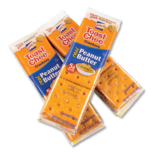 Picture of Toast Cheese Crackers, Peanut Butter, 1.5 oz Packet, 24/Box