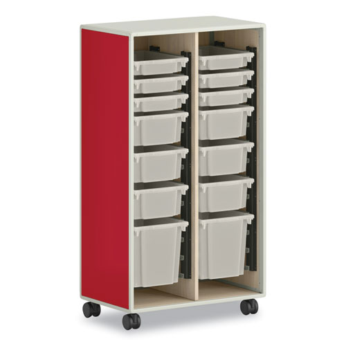 Picture of Flagship Storage Bins, 1 Section, 12.75" x 16" x 12", Translucent White