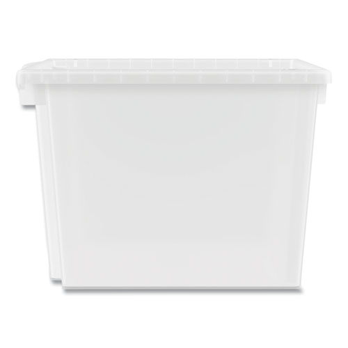Picture of Flagship Storage Bins, 1 Section, 12.75" x 16" x 12", Translucent White