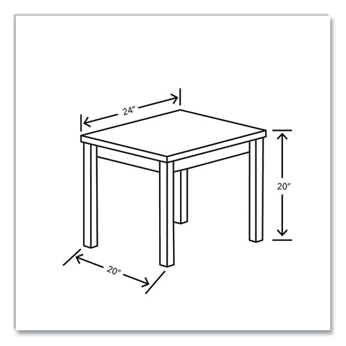 Picture of 80000 Laminate Occasional End Table, Rectangular, 24w x 20d x 20h, Kingswood Walnut