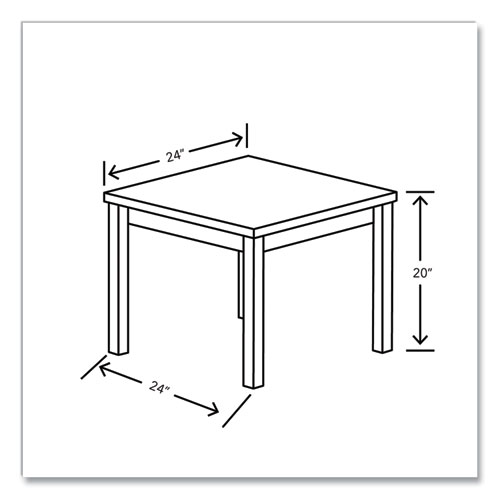 Picture of 80000 Series Laminate Occasional Corner Table, 24d x 24w x 20h, Kingswood Walnut