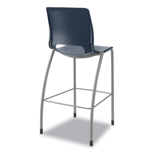 Picture of Motivate Four-Leg Cafe Height Stool, Supports Up to 300 lb, 30" Seat Height, Regatta Seat, Regatta Back, Platinum Base