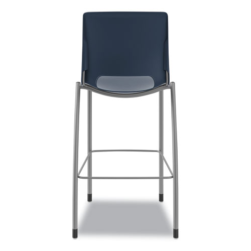 Picture of Motivate Four-Leg Cafe Height Stool, Supports Up to 300 lb, 30" Seat Height, Regatta Seat, Regatta Back, Platinum Base