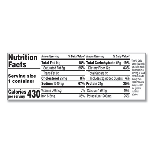 Picture of Chunky Chili with Beans, 15.25 oz Bowl, 8/Carton