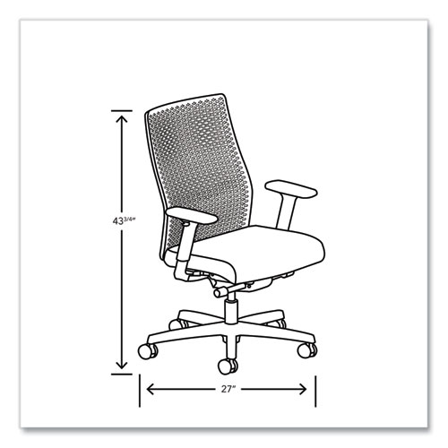 Picture of Ignition 2.0 ReActiv Mid-Back Task Chair, 17.25" to 21.75" Seat Height, Basalt Vinyl Seat, Charcoal Back, Black Base