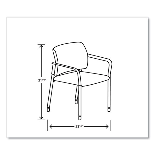 Picture of Accommodate Series Guest Chair with Arms, Vinyl Upholstery, 23.5" x 22.25" x 32", Flint Seat/Back, Charblack Legs, 2/Carton