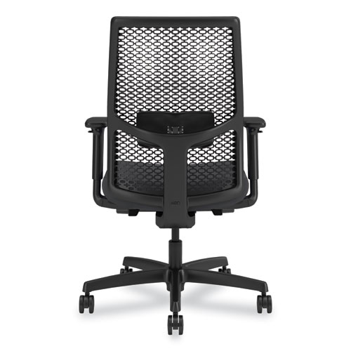 Picture of Ignition 2.0 ReActiv Mid-Back Task Chair, 17.25" to 21.75" Seat Height, Basalt Vinyl Seat, Charcoal Back, Black Base