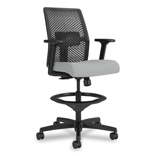 Picture of Ignition 2.0 ReActiv Low-Back Task Stool, 22.88" to 31.75" Seat Height, Flint Seat, Charcoal Back, Black Base