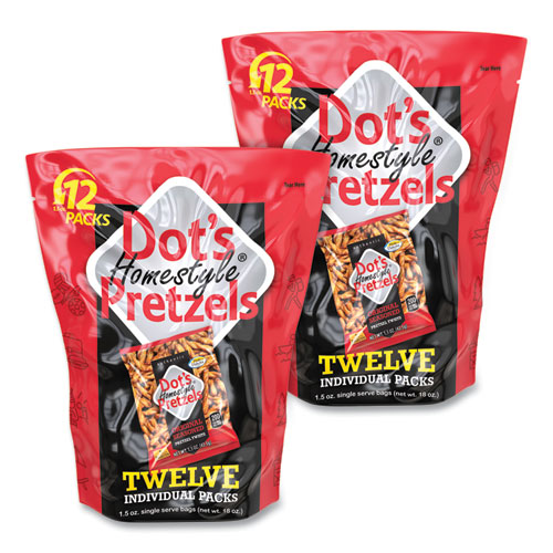 Picture of Original Pretzels, Original, 1.5 oz Bag, 12 Bags/Pack, 2/Carton