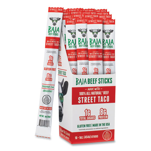 Picture of Beef Sticks, Street Taco, 1 oz Stick, 16/Pack, Ships in 1-3 Business Days