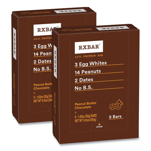 Picture of Adult Bars, Peanut Butter Chocolate, 1.83 oz Bar, 5 Bars/Pack, 2 Packs/Carton