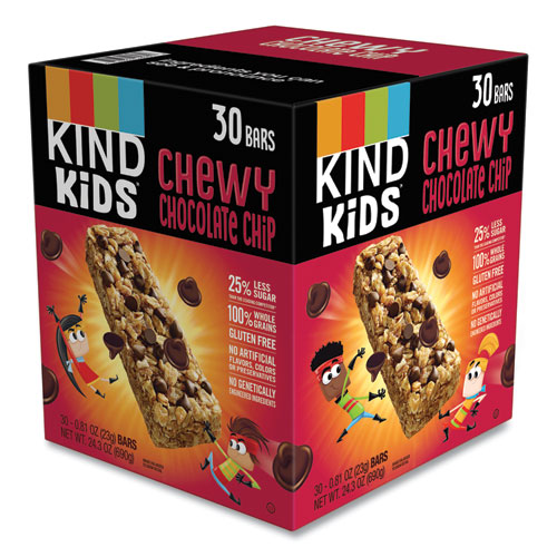 Picture of Kids Chewy Chocolate Chip, 8.1 oz Bars, 30/Pack