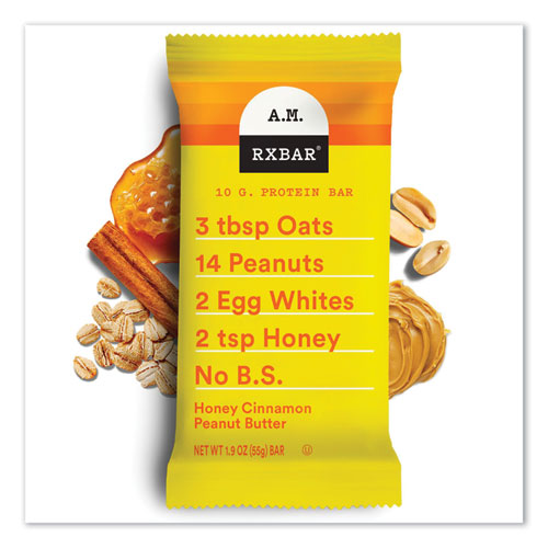 Picture of Adult Bars, Honey Cinnamon Peanut Butter, 1.9 oz Bar, 5 Bars/Packs, 2 Packs/Carton