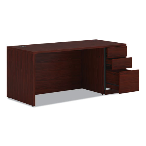 Picture of 10500 Series Single Pedestal Desk, Right Pedestal: Box/Box/File, 66" x 30" x 29.5", Mahogany