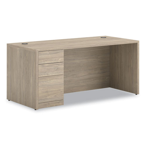 Picture of 10500 Series Single Pedestal Desk, Left Pedestal: Box/Box/File, 66" x 30" x 29.5", Kingswood Walnut