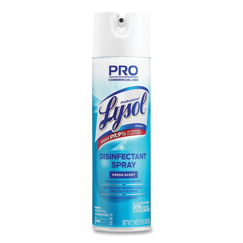 Picture of Disinfectant Spray, Fresh Scent, 19 oz Aerosol Spray, 12/Carton