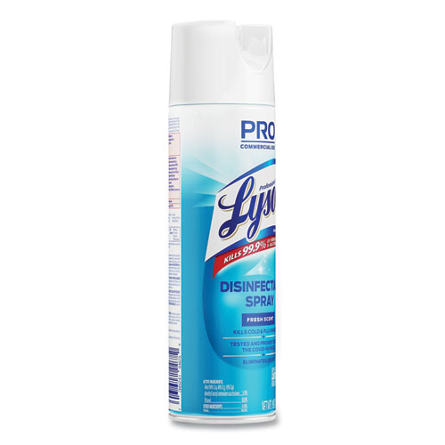 Picture of Disinfectant Spray, Fresh Scent, 19 oz Aerosol Spray, 12/Carton