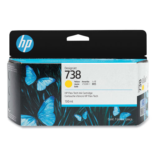 Picture of HP 738 (498N7A) Yellow Original DesignJet Ink Cartridge