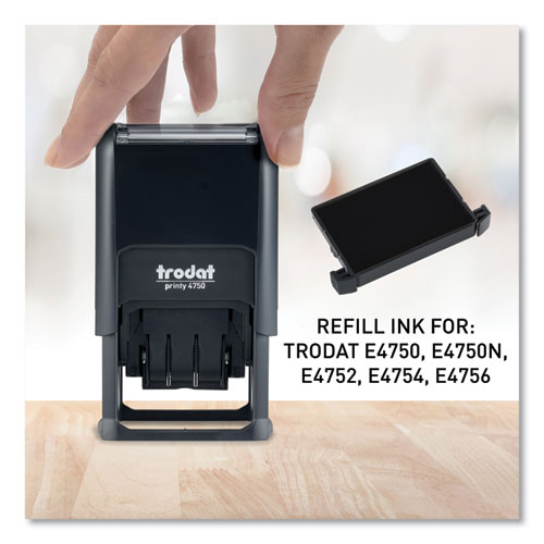 Picture of E4750 Printy Replacement Pad for Trodat Self-Inking Stamps, 1" x 1.63", Black