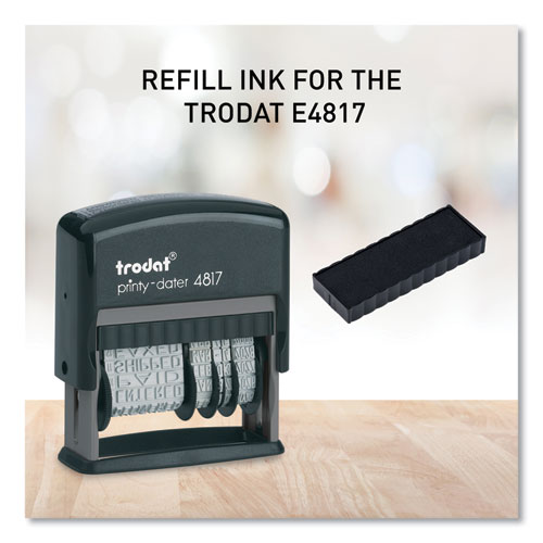 Picture of E4817 Printy Replacement Pad for Trodat Self-Inking Stamps, 0.38" x 2", Black