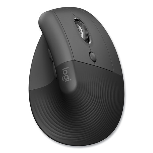 Picture of Lift for Business Vertical Ergonomic Mouse, 2.4 GHz Frequency/32 ft Wireless Range, Right Hand Use, Graphite